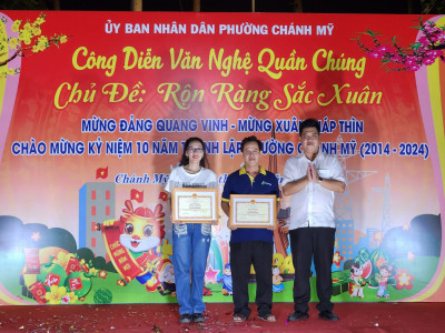 Đạt giải khuyến khích chuỗi hoạt động Mừng Đảng - Mừng Xuân phường Chánh Mỹ năm 2024