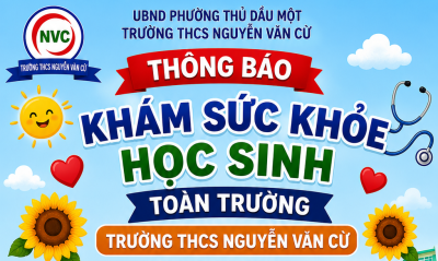 Trường THCS Nguyễn Văn Cừ thông báo khám sức khỏe học sinh năm 2026