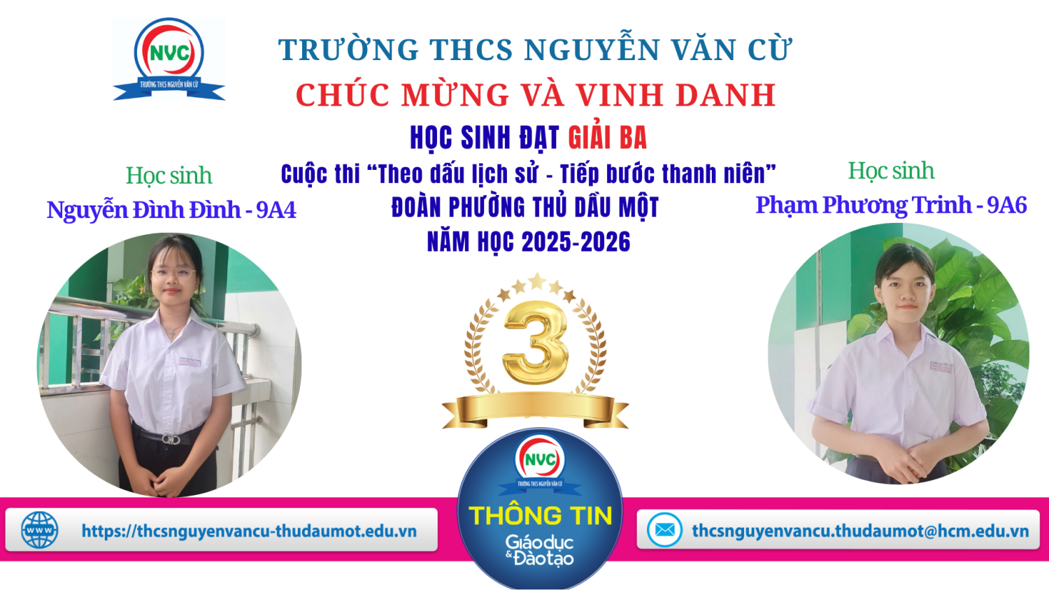 Vinh danh học sinh đạt thành tích cuộc thi trực tuyến “Theo dấu lịch sử - Tiếp bước thanh niên” năm 2026