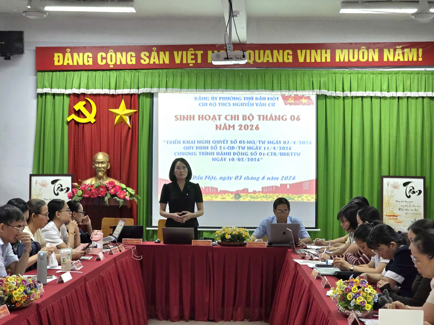 Sinh hoạt chi bộ tháng 6 năm 2026, kể chuyện Bác Hồ và triển khai nghị quyết 05-NQ/TW, quy định 21-QĐ/TW, chương trình hành động số 01-CTr/UBKTTW
